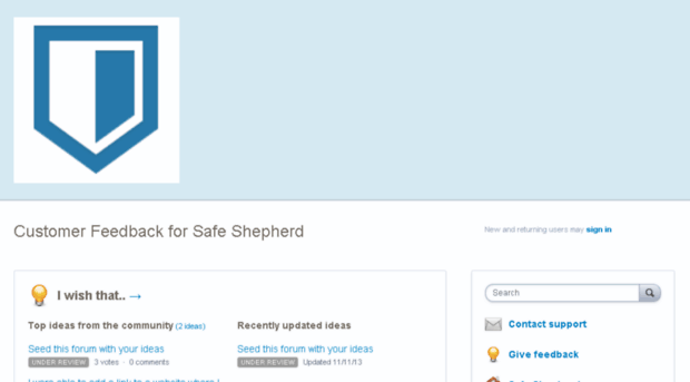 safeshepherd.uservoice.com