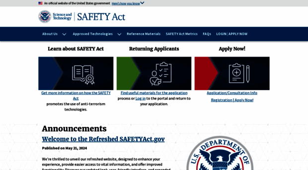 safetyact.gov