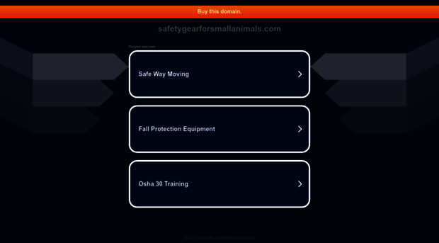 safetygearforsmallanimals.com