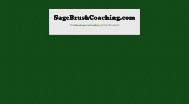 sagebrushcoaching.com