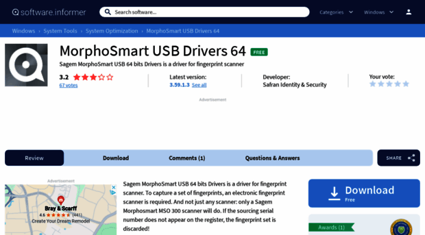 sagem-morphosmart-usb-64-bits-drivers.software.informer.com