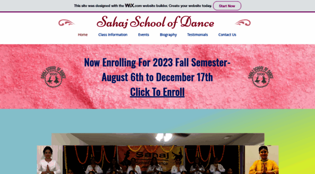 sahajschoolofdance.com