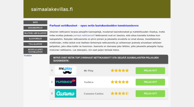 saimaalakevillas.fi