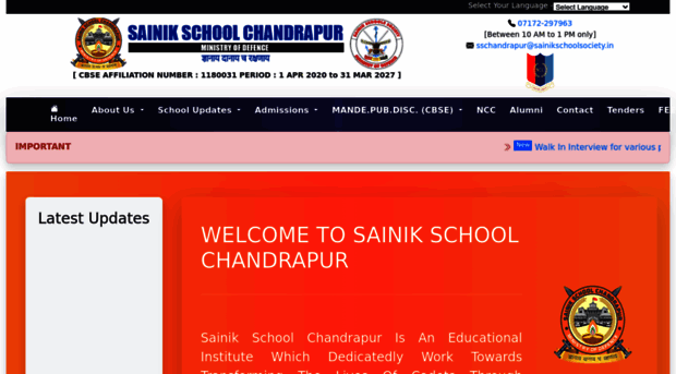 sainikschoolchandrapur.com