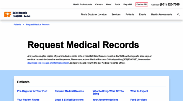 saintfrancisbartlett.myhealth-rec.com