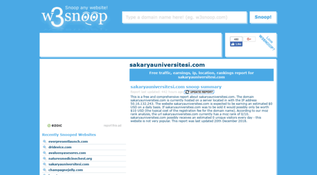 sakaryauniversitesi.com.w3snoop.com