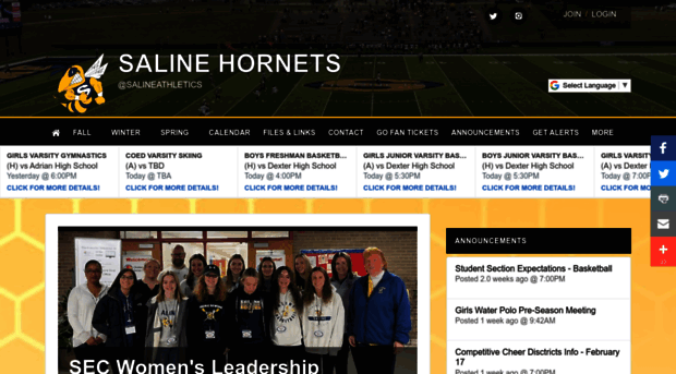 salinehornets.com