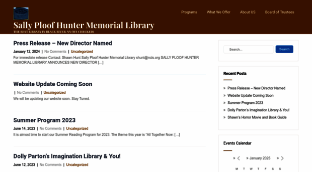 sallyploofhunterlibrary.org