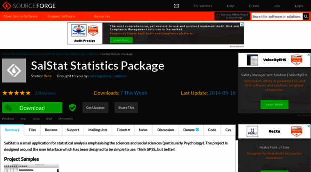 salstat.sourceforge.net