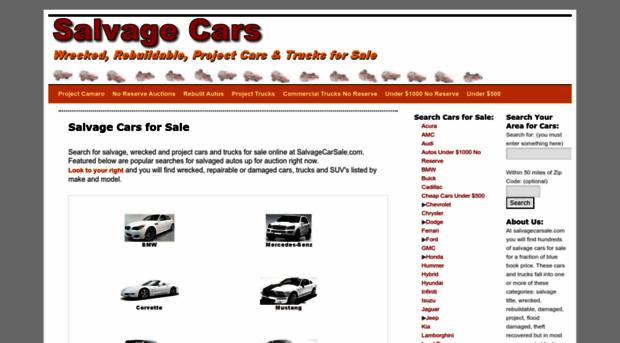 salvagecarsale.com