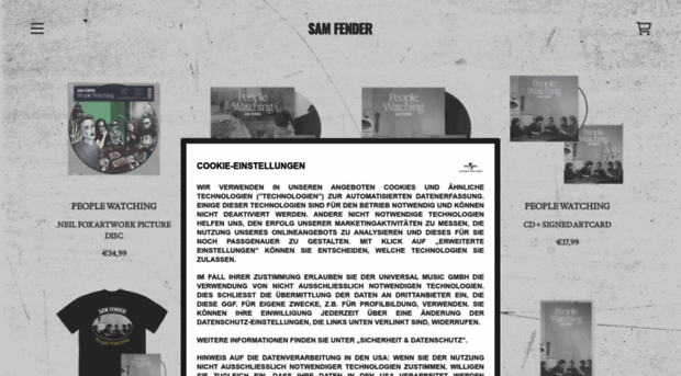samfender.universal-music.de