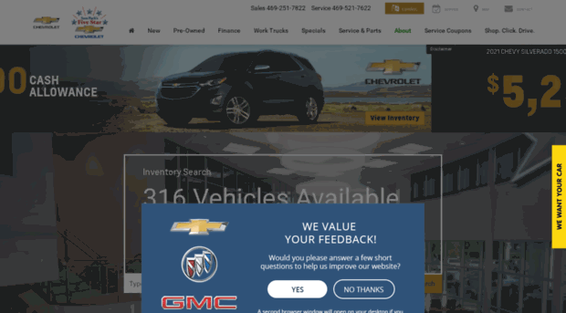 sampacksfivestarchevrolet.com