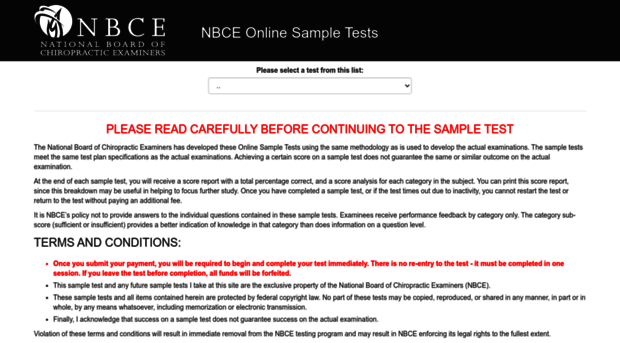 sampleexams.nbce.org