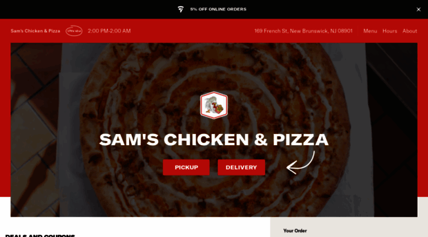 samschickenpizzamenu.com