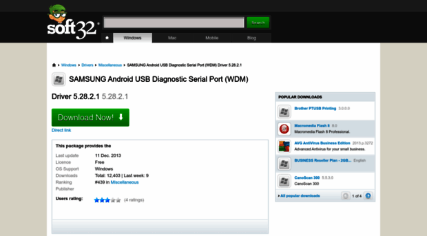 samsung-android-usb-diagnostic-serial-port-wdm-driver-5-28-2-1.soft32.com