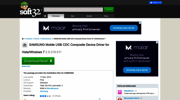 samsung-mobile-usb-cdc-composite-device-driver-for-vista.soft32.com