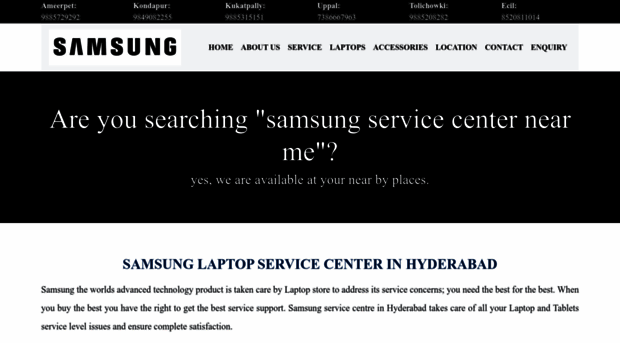 samsungservicecentrehyderabad.com