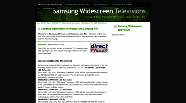 samsungtvs.widescreentelevisions.co.uk