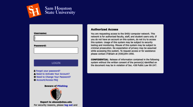 samweb.shsu.edu