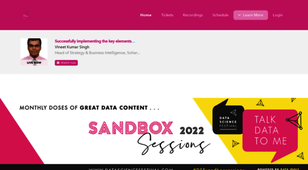 sandboxsessions.datasciencefestival.com