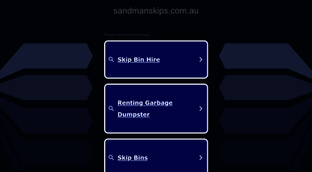 sandmanskips.com.au