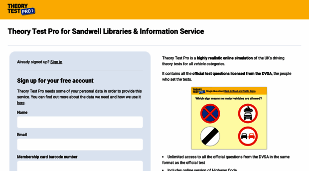 sandwell.theorytestpro.co.uk