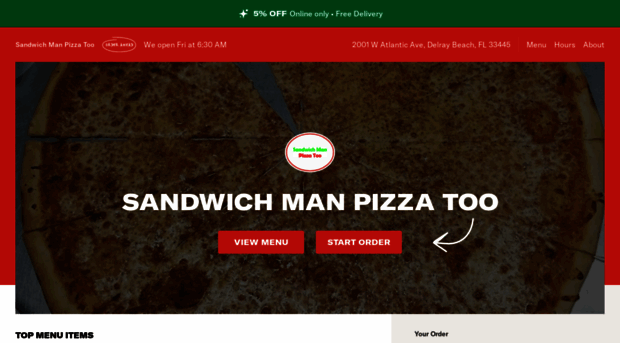 sandwichmanpizzamenu.com