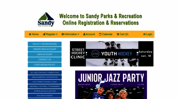 sandyparksandrec.activityreg.com