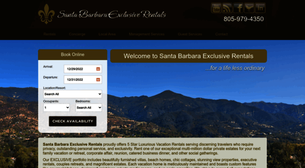 santabarbaraexclusiverentals.com