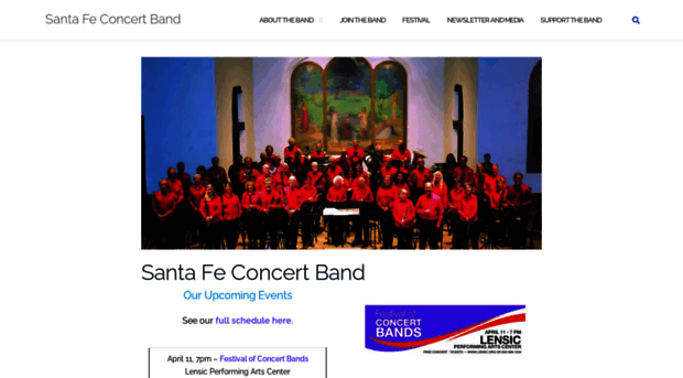 santafeconcertband.org