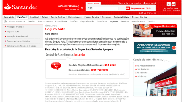 santanderseguroauto.com.br