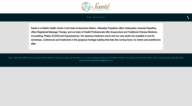 santeholistichealthcentre.com