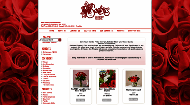 santinasflowers.com