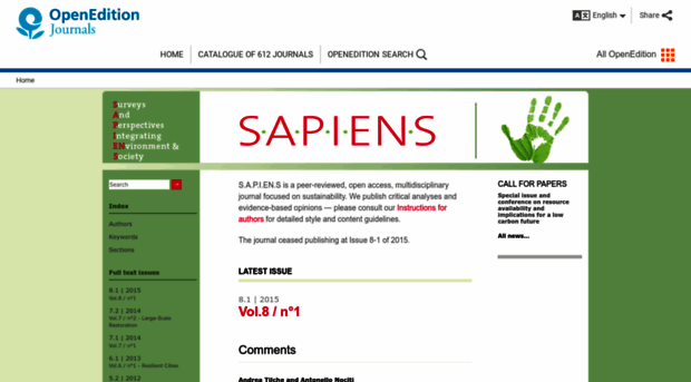 sapiens.revues.org