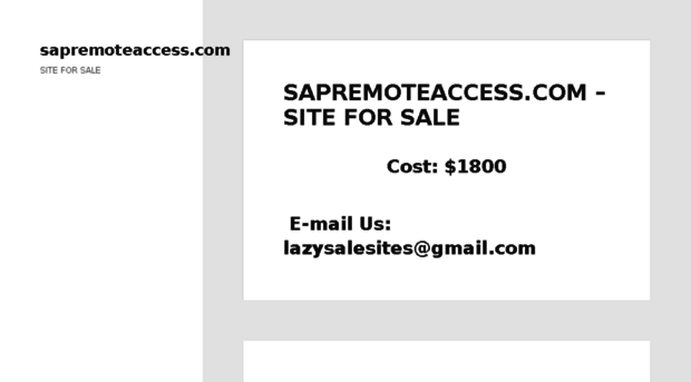 sapremoteaccess.com