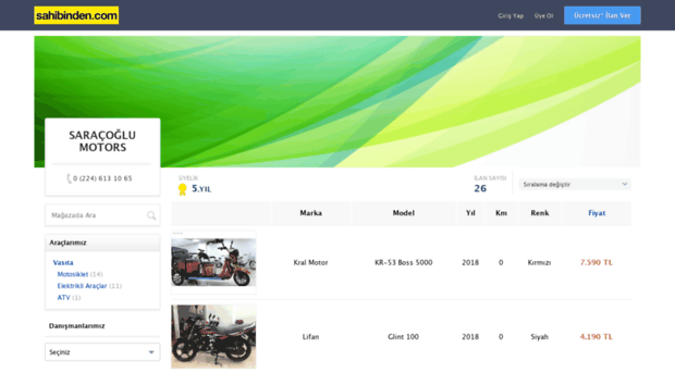 saracoglumotors.sahibinden.com