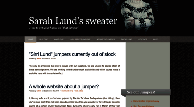 sarahlundsweater.com