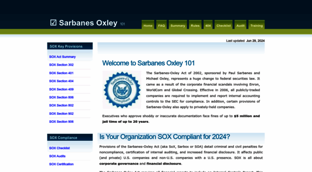 sarbanes-oxley-101.com
