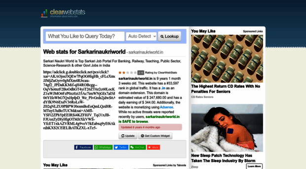 sarkarinaukriworld.in.clearwebstats.com