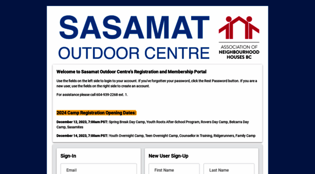 sasamatoutdoorcentre.campbrainregistration.com