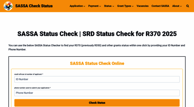 sassacheckstatus.co.za
