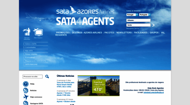 sata4agents.azoresairlines.pt