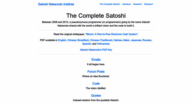 satoshi.nakamotoinstitute.org