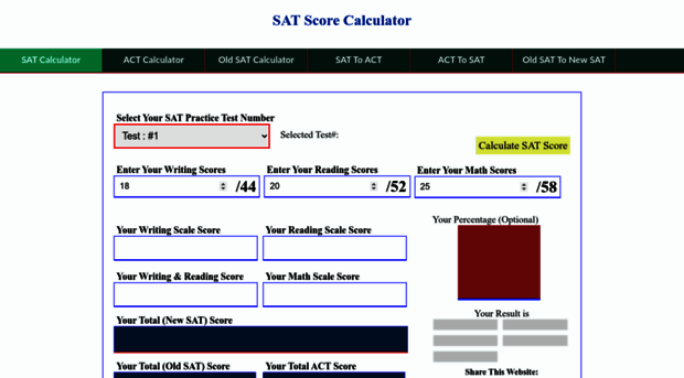 satscorecalculator.us