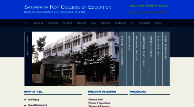 satyapriyaroycollege.in