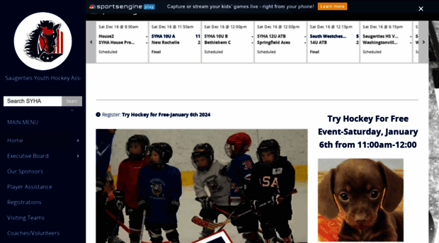 saugertiesyouthhockey.com