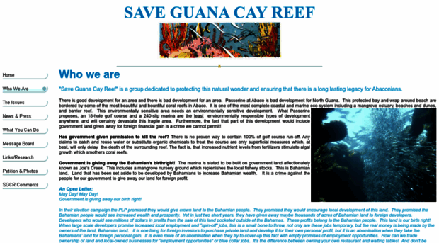 saveguanacayreef.com