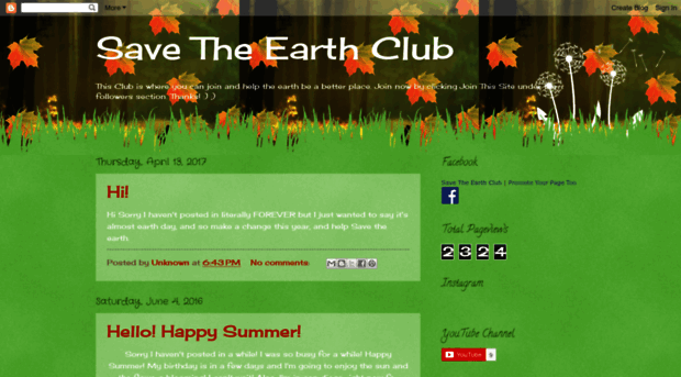 savethearthclub.blogspot.com