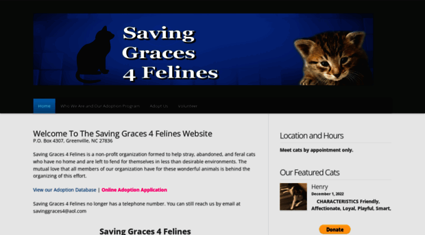 savinggraces4felines.org