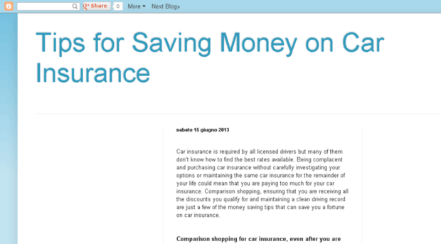 savingmoneycarinsurrance.blogspot.it